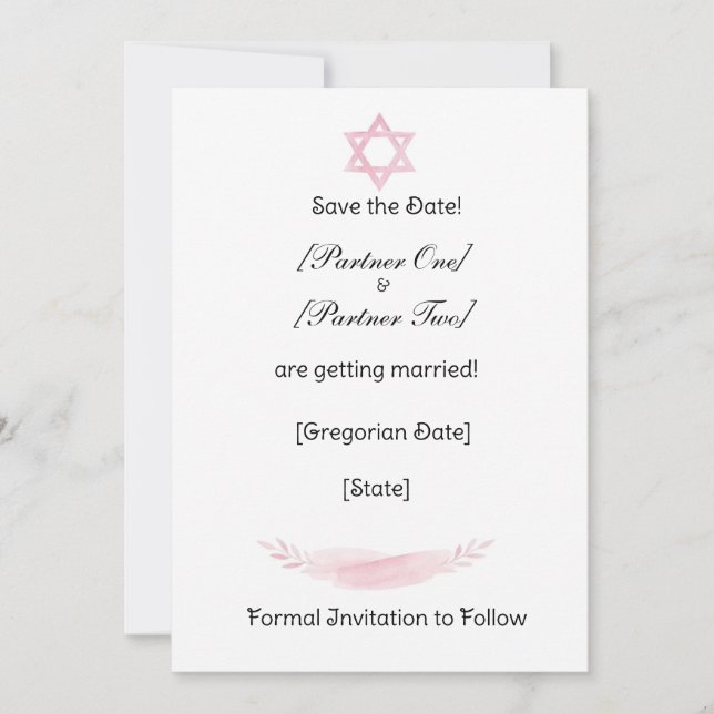 Flat Save The Date Card (Devant)