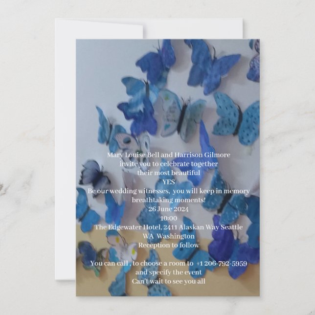 Flat Save The Date Card Wedding  (Devant)