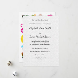 Flat Wedding Invitation Cards | Floral Fun