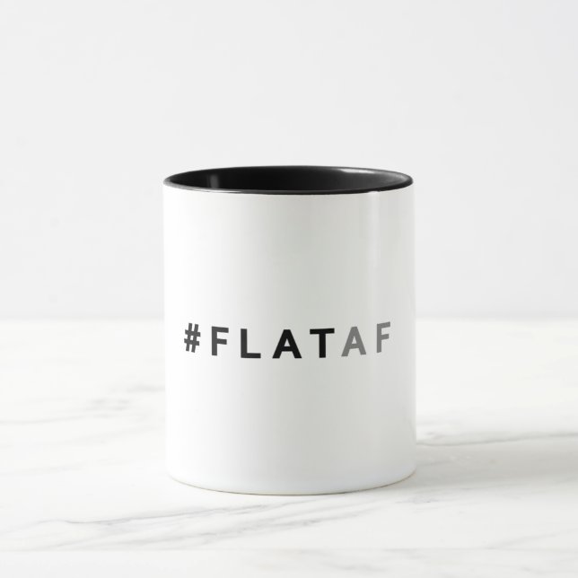 #flataf plat de la tasse de café de la terre | (Centre)