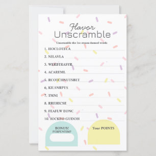 Flavour Frenzy Word Scramble Jeu