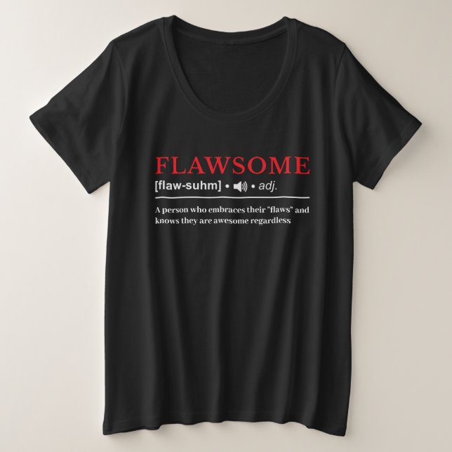 Flawsome - Définition de dictionnaire personnalisa (Design devant)