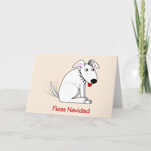 Fleas Navidad Carte de Noël Humoristique Chien (Devant)
