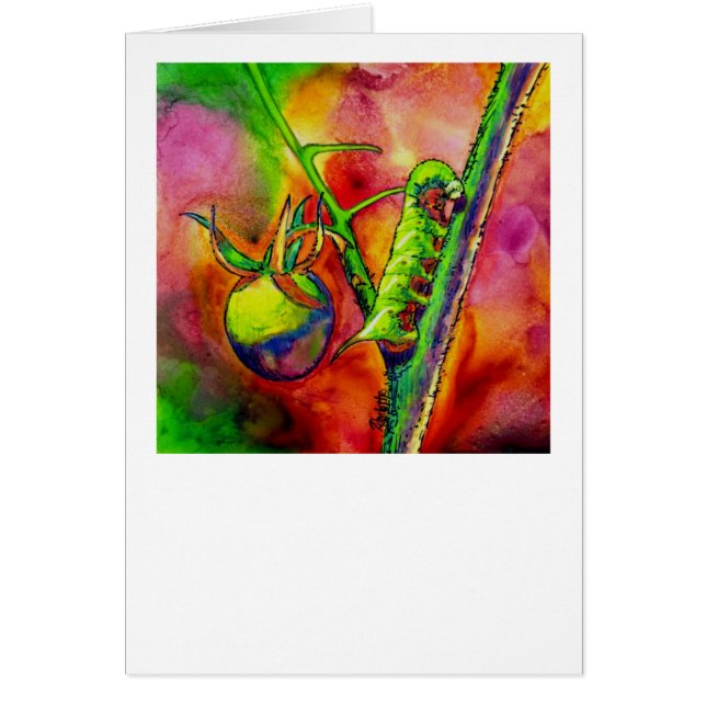 "Fléau vert" - Carte de ver de la Tomate (Devant)