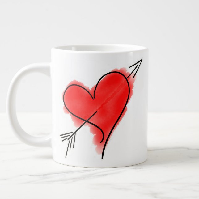 FLÈCHE CUPID 20 0z. Jumbo Mug (Gauche)