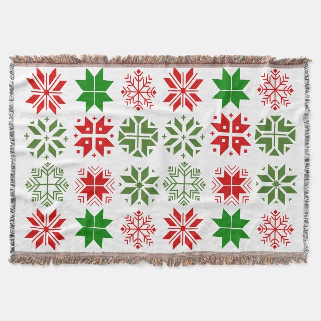 Flèche de neige scandinave Jetez une couverture (Devant)
