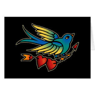 Flèche d'oiseaux et Coeurs