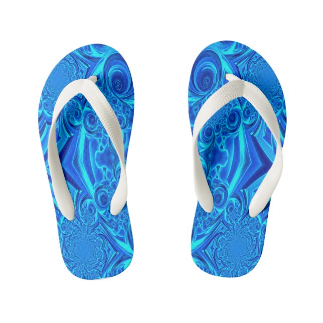 Flèche vibre bleue pour enfants tongs (Semelle)