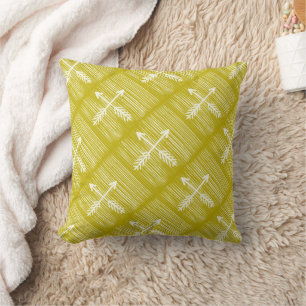 Flèches croisées Chartreuse et Coussin de design i