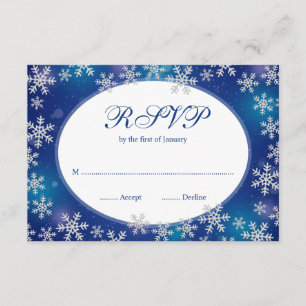 Flèches de neige brillantes Bleu Blanc hiver RSVP