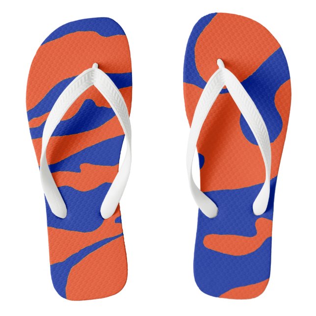 Flèches de tongs en camo bleu et orange (Semelle)