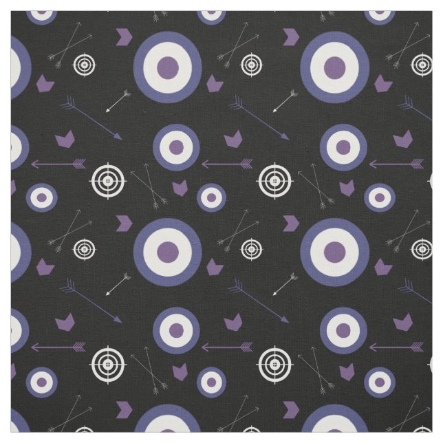 Flèches et cibles Tissu mauve (Échantillon)