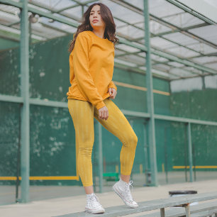 Flèches Jaune Capri Leggings