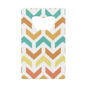 Flèches Rétro Chevron Orange Turquoise Or