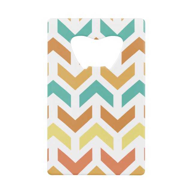 Flèches Rétro Chevron Orange Turquoise Or (Devant)