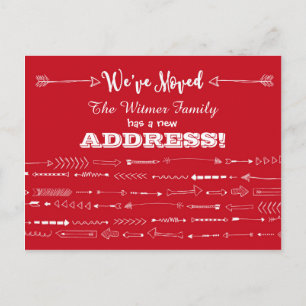 Flèches rouges modernes Doodles Faire-part mobiles