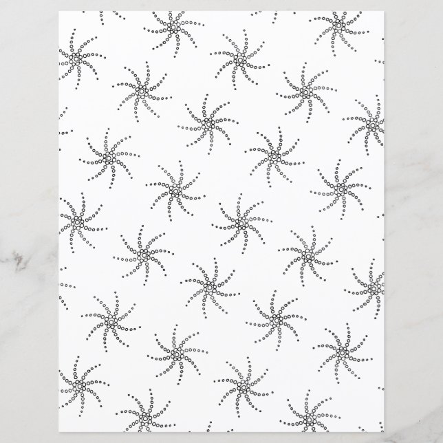 Flèches spirales, points blancs soulignés en papie (Devant)