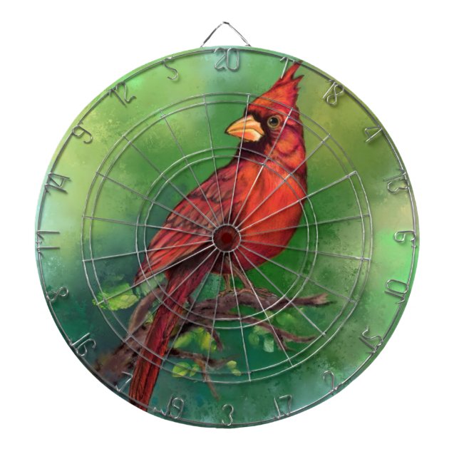 Fléchettes  Cible de flechettes avec le Cardinal Rouge du Nor (Devant)