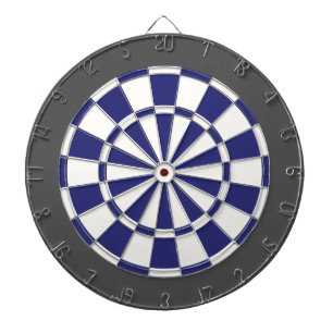 Fléchettes Cible de flechettes : Blanc, bleu marine, et gris