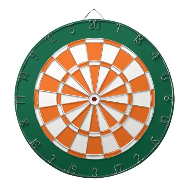 Fléchettes Cible de flechettes : Blanc, Orange Et Vert Foncé (Devant)