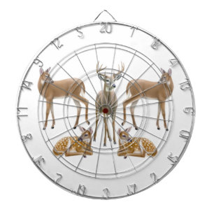 Fléchettes Cible de flechettes de cerfs communs coupée la