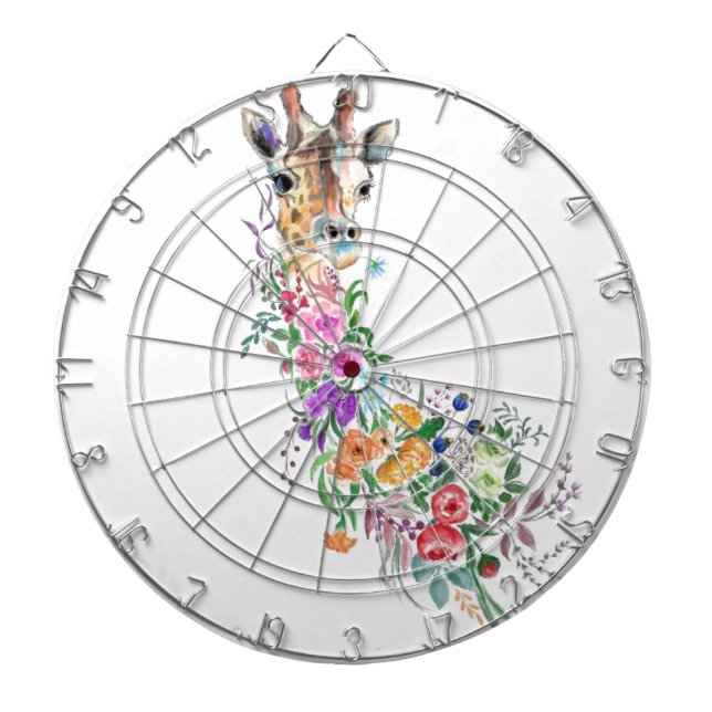 Fléchettes Cible de flechettes de la Giraffe florale (Devant)