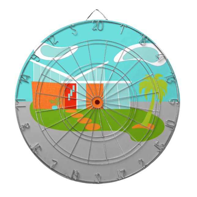 Fléchettes Cible de flechettes de la maison de dessin moderne (Devant)