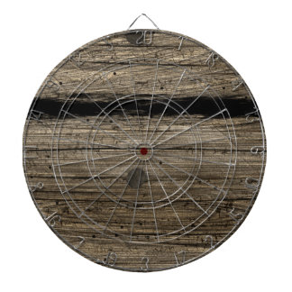 Fléchettes Cible de flechettes en bois rustique de planche