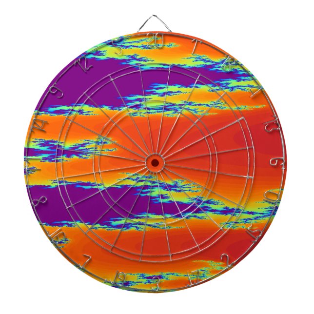 Fléchettes Cible de flechettes fractale du lever du soleil (Devant)