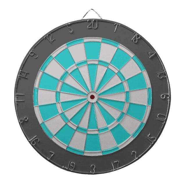 Fléchettes Cible de flechettes : Gris argenté, turquoise, et (Devant)