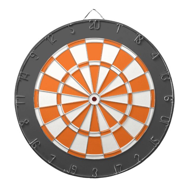 Fléchettes Cible de flechettes : Gris blanc, orange, et de (Devant)