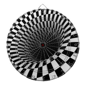 Fléchettes Cible de flechettes/noir et blanc Abstrait