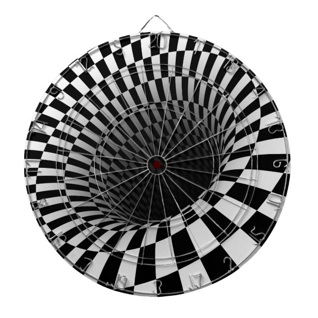 Fléchettes Cible de flechettes/noir et blanc Abstrait (Devant)