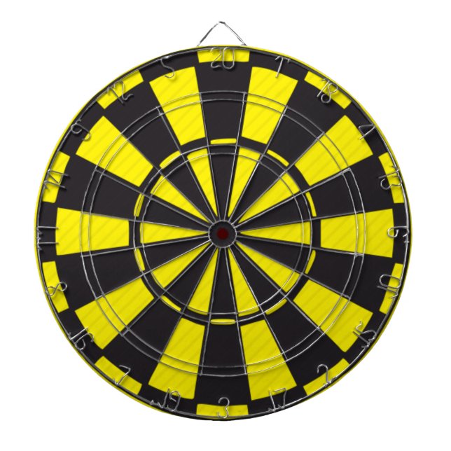 Fléchettes Cible de flechettes noire et jaune (Devant)