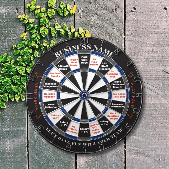 Fléchettes Cible de flechettes personnalisée pour l'entrepris (Business decision is difficult, our dartboard may help, via the dartboard playing with your staff.)