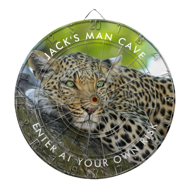Fléchettes Cible de flechettes photo Leopard personnalisée (Devant)