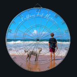 Fléchettes Cible de flechettes photo personnalisée avec texte<br><div class="desc">Photo et Cible de flechettes de texte personnalisés - Votre propre design - Famille personnalisée / Amis ou Tableaux d'affichage personnels Cadeau - Ajouter votre photo et votre texte - Redimensionner et déplacer ou supprimer et ajouter des éléments / du texte avec l'outil de personnalisation! Choisissez / ajoutez votre police...</div>