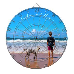 Fléchettes Cible de flechettes photo personnalisée avec texte