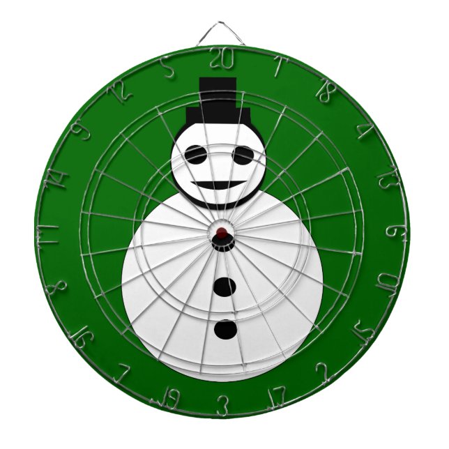 Fléchettes Cible de flechettes Snowman de Noël souriant (Devant)