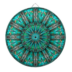 Fléchettes Cible de flechettes Turquoise Art 1