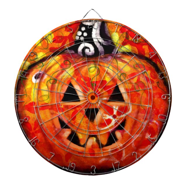 Fléchettes Cible de flechettes - Whimsical Halloween Jack-o'- (Devant)