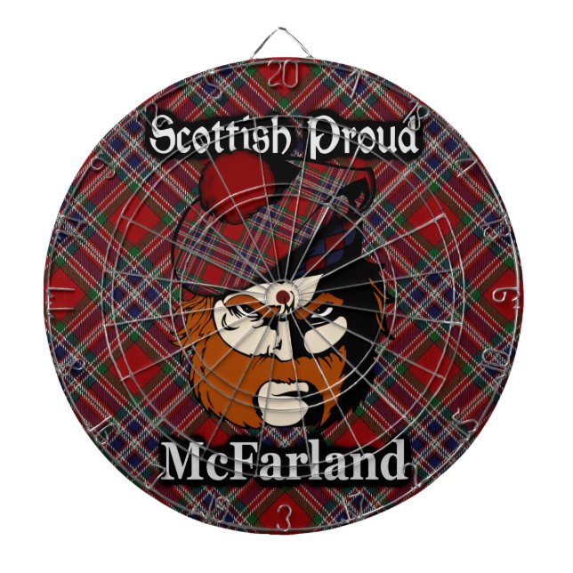 Fléchettes Cible écossaise de tartan de McFarland de clan (Devant)