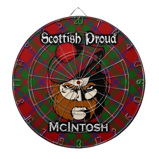 Fléchettes Cible écossaise de tartan de McIntosh de clan (Devant)