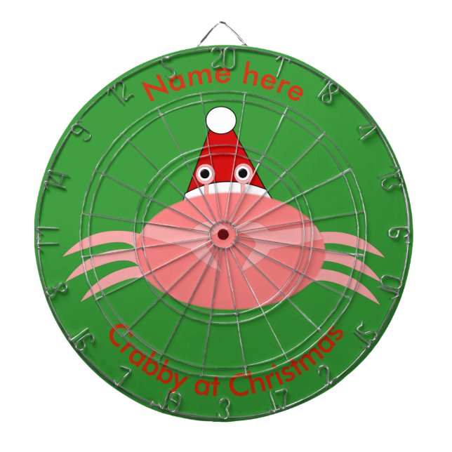 Fléchettes Crabe de Noël Cible de flechettes personnalisée (Devant)