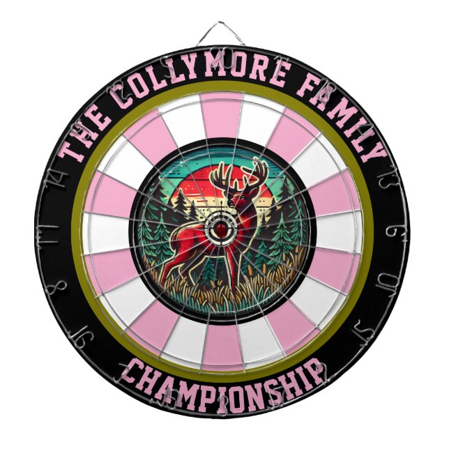 Fléchettes Décor de forêt cible de cerfs gras (Devant)