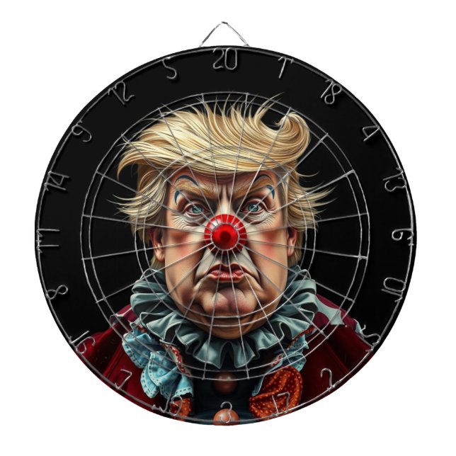 Fléchettes Drôle Donald Trump Cible de flechettes clown (Devant)
