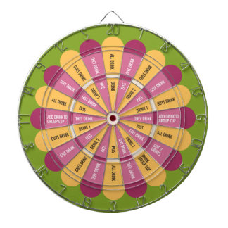 Fléchettes Fleur potable de jeu en vert jaune rose