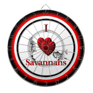 Fléchettes I Heart Savannahs Cible de flechettes personnalisé