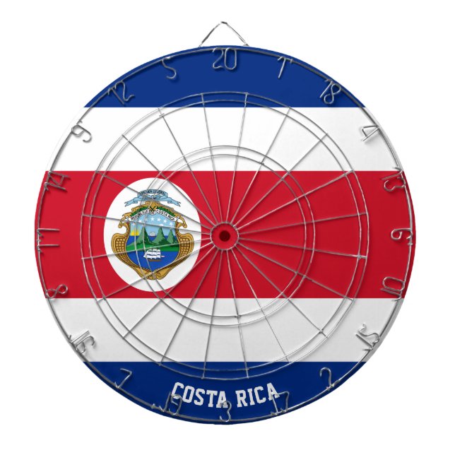 Fléchettes "Le Costa Rica grève !" Cible de flechettes patrio (Devant)