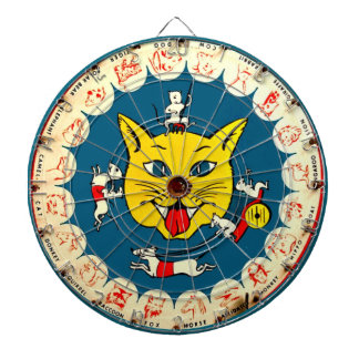 Fléchettes Le jeu vintage de dard de jouet de souris de chat